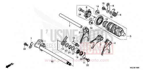 GEARSHIFT DRUM CBR500RAE de 2014